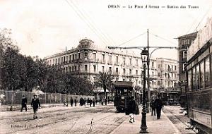 Oran - Place d'Armes - Station Trams
